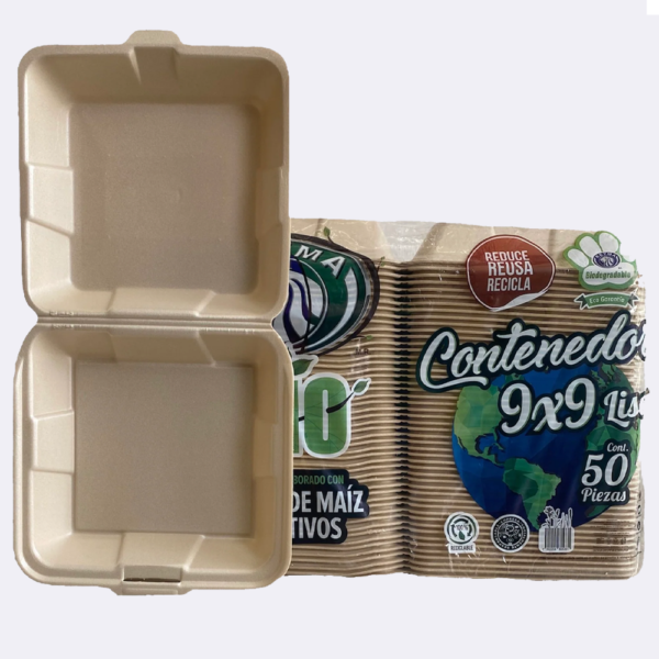 Contenedor 9x9 Biodegradable